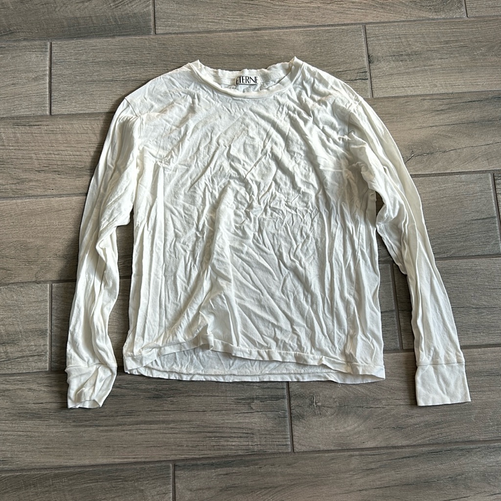 Eterne White Long Sleeve Top